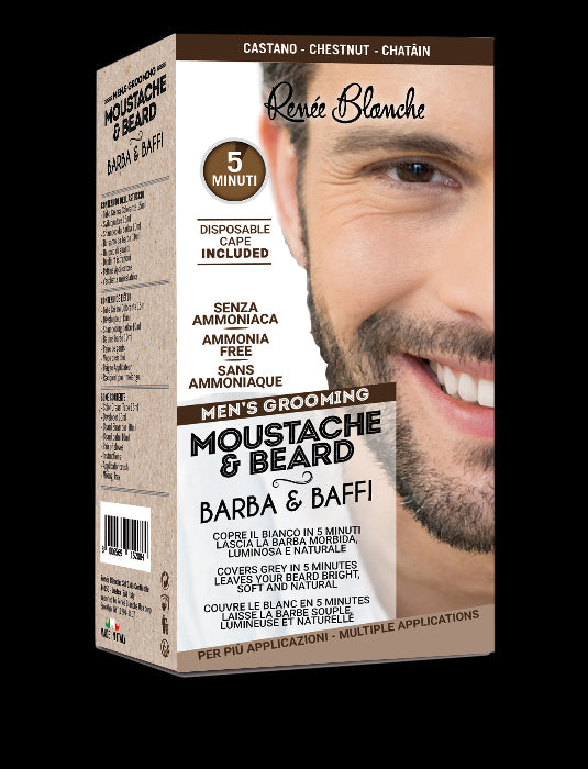 Beard and Mustache Coloring Kit - Brown - Complete with Accessories