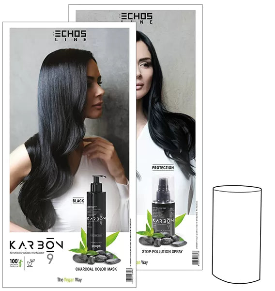 Cardboard totem 20x40MM KARBON CHARCOAL RANGE 9