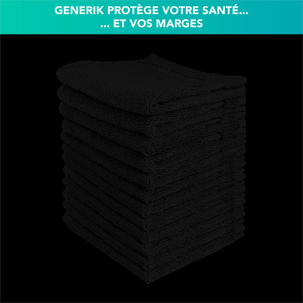Black Terry Cloth Napkins - Pack of 12