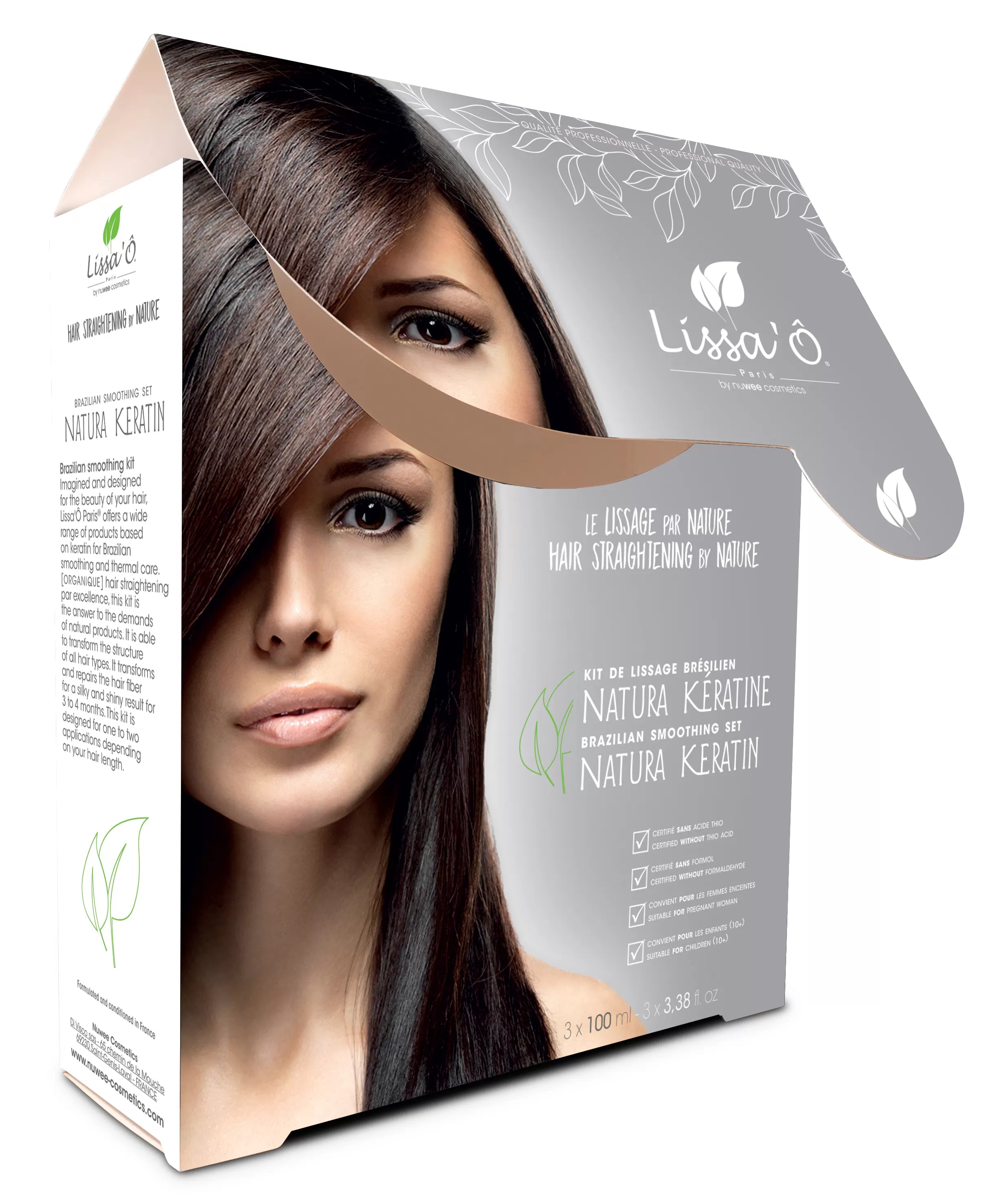 LISSA'O Natural Smoothing Kit - Complete with 3 x 100ml Bottles