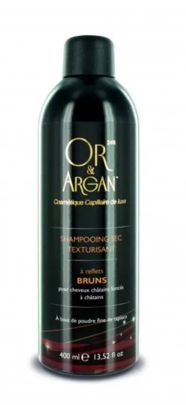 Texturizing dry shampoo with brown highlights (400ml) Gold & Argan