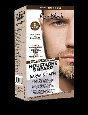 Kit Coloration Barbe et Moustache Blond - Complet avec Accessoires