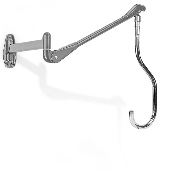 Silver wall-mounted arm for VAPOTIX STEAMER with wand