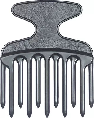 Afro Comb with 11 Double Teeth, Black