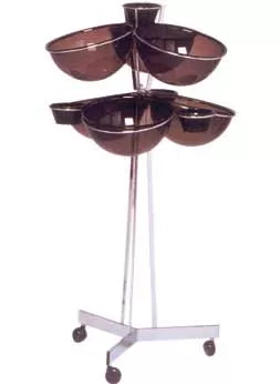 Charly Chrome Table with 6 Smoked Basins
