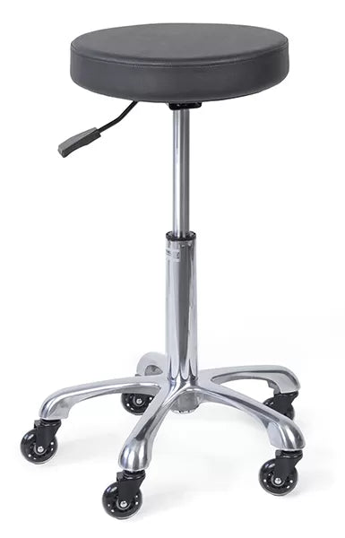 ALPINE Black Stool with Wheels SUPER-TEAM 25