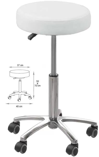Santiag-2 White Cutting Stool