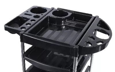 COLECO black table with 4 drawers + 2 shelves