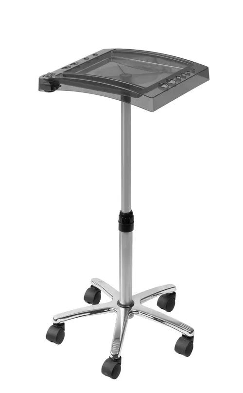Simplex Smoked Table with 1 Adjustable Top and Casters
