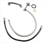 AQUA-STOP shower kit, support + 2 flexible hoses + shower head.