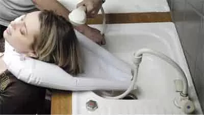 Lave-tête Gonflable avec Fermeture à  Velcro