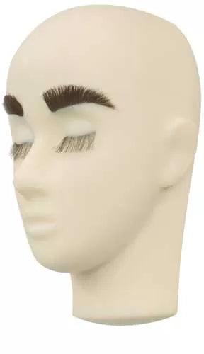 Aida Face Makeup Head. Eyelashes and Eyebrows