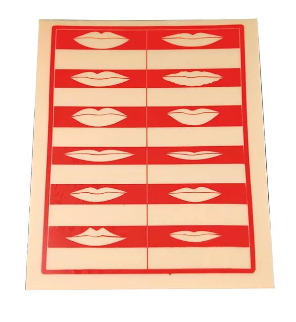 Makeup Plate with 12 Printed Lips