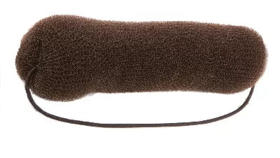Crepe hair bun for long hair - Chestnut brown - 4x18cm