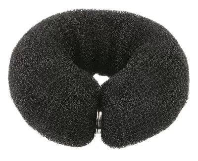 Crepe hair bun for long hair - Black - 4x23cm