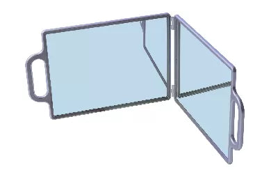 Miroir Duo-Pyxel 2X 40X26    Argent