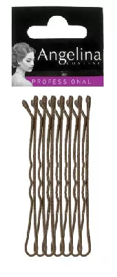 Kifix wavy hair clips, brown (50mm) x9
