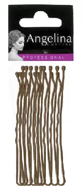 Kifix wavy hair clips, brown (70mm) x9