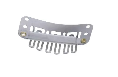 6-tooth clip-on combs, 32mm, silver, x12