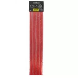 Synthetic Hair Extensions with Glue, 45cm x 12, Red