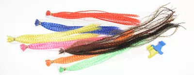 Synthetic Zigzag Hair Extensions 45cm x12 Red