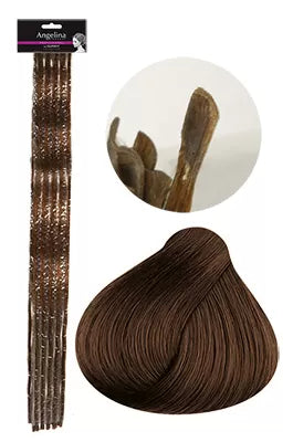 Natural Hair Extensions 55cm x 20 Chestnut Brown