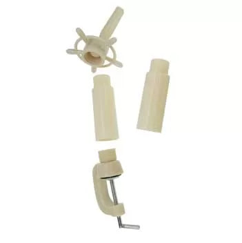 White clamping vise for study heads