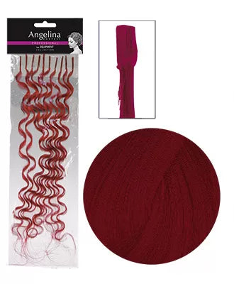 Natural Hair Extensions Ringx10 Wavy 19 Red