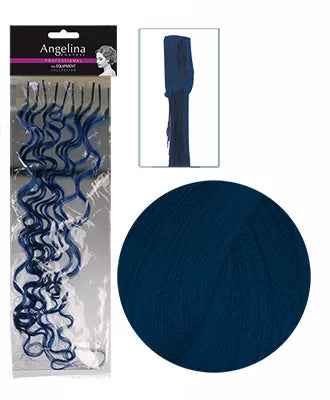 Natural Hair Extensions Ringx10 Wavy 25 Blue