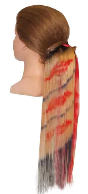 Natural Hair Extensions, Kiss White/Red, 12x45cm