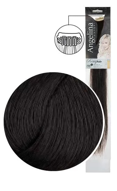 Ag-Ct Remyhair Hair Extension, 2 Clips, 1B, 1, 7x45cm, x1