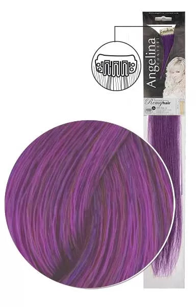 Ag-Ct Remyhair Hair Extension, 2 Clips, Purple, 7x45cm x1