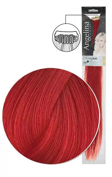 Ag-Ct Remyhair Hair Extension, 2 Clips, Red, 7x45cm x1