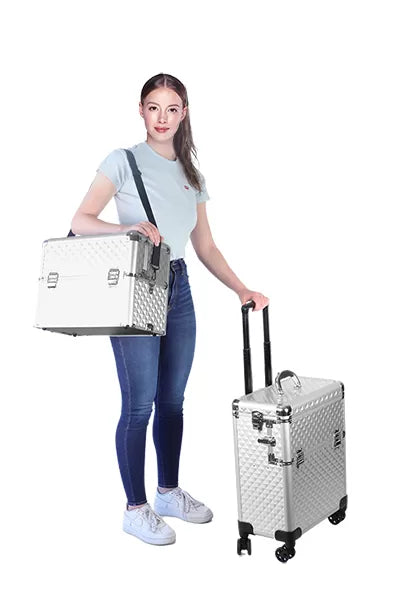 ALU 2-CAZ Silver 4-ROLLY suitcase 42x23x79 cms