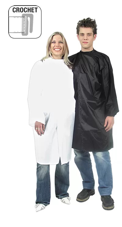 NEWIX Politex White Crochet-Hook Bathrobe
