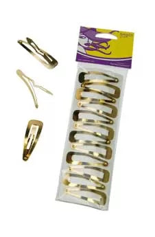 Barrettes Dany Dorées x12 (40/12mm) - IB