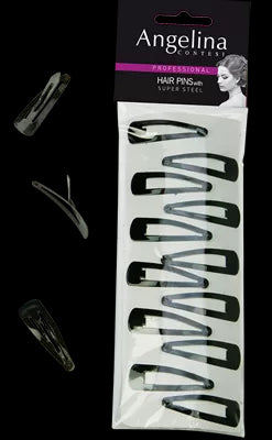 Barrettes Dany Noires x 12 (40/12mm) - IB