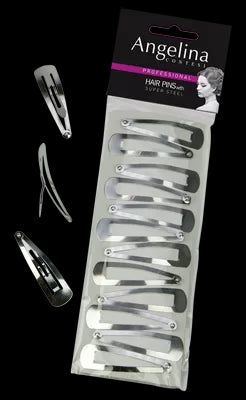 Barrettes Dany Argentées x12 (50/14mm) - IB