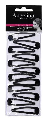 Barrettes Dany Noires x12 (50/14mm) - ANGELINA C