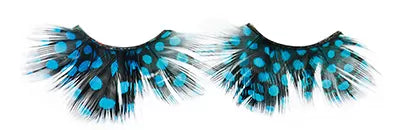 Crazy Feather False Eyelashes Black Weight Blue X2 With Collar