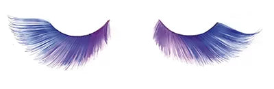 Crazy Feather Flame Blue False Eyelashes x2 with Glue