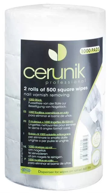 Cerunik Nail Cleansing Square Roll - 1000 Pieces