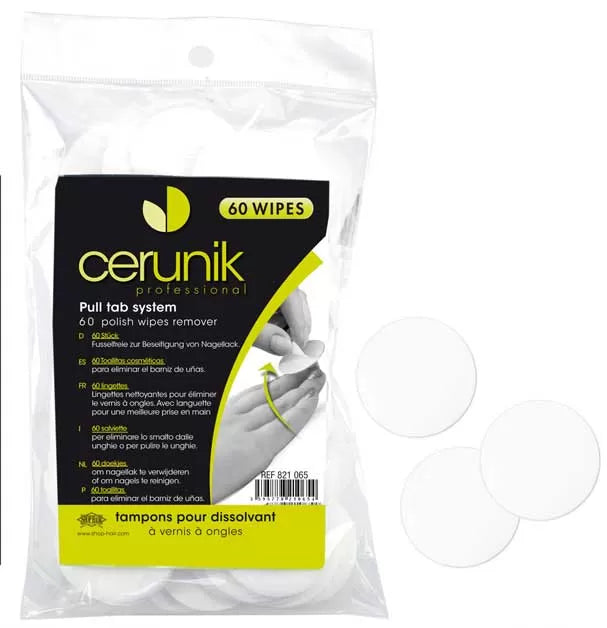 CERUNIK Nail Polish Remover Pad with Tweezers x60