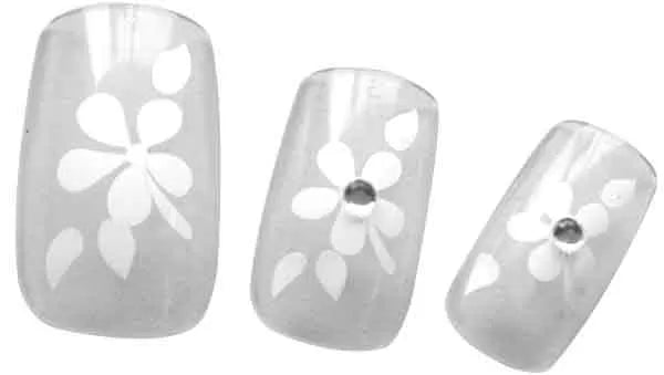 Fx Ong Fleurs Blanc+Diam X24 Av Colle