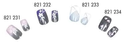False Nail Decor Flr+Stras Rosx24 With Glue