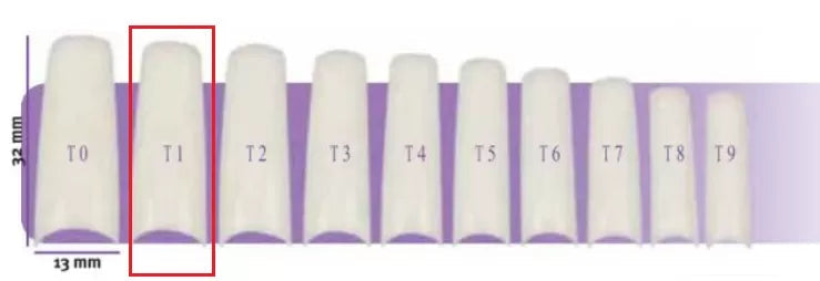 False Nails X50 Capsulpro T1 Aphrodite 12.5X31.0Mm