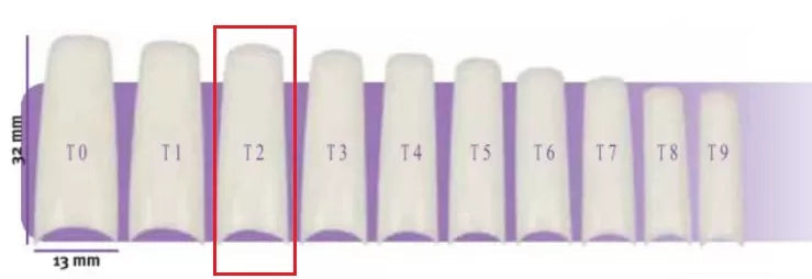 Capsulpro T2 Aphrodite False Nails X50 12.0 x 30.5 mm