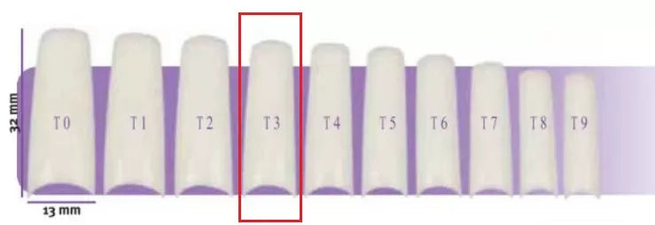 Capsulpro T3 Aphrodite False Nails X50 11.0 x 30.0 mm