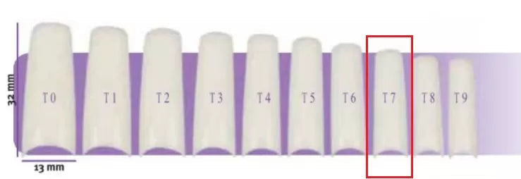 Capsulpro T7 Aphrodite False Nails X50 9.0 x 27.5 mm