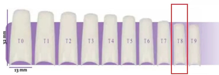 Capsulpro T8 Aphrodite False Nails X50 (8.5 x 27.0 mm)